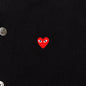 Little Red Heart Cardigan - Black