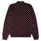Polka Dot Cardigan Black Heart - Burgundy