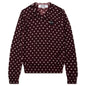 Polka Dot Sweater - Burgundy