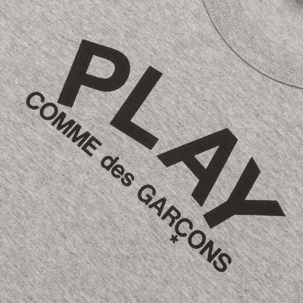 Women's Small Text T-Shirt - Grey