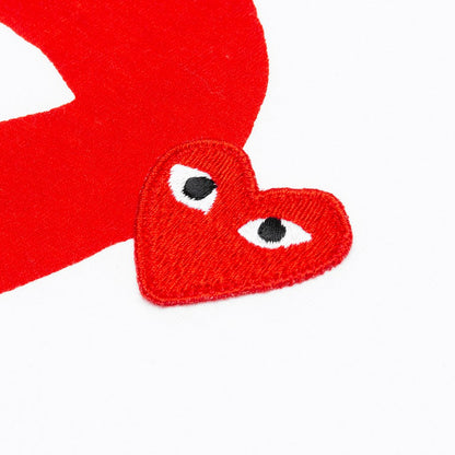 Women's Blue Eyes Red Heart T-Shirt - White