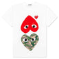 Women's Camouflage Mirror Heart T-Shirt - White