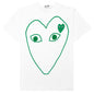 Women's Green Emblem Outline T-Shirt - White