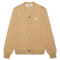 Woven V-Neck Cardigan - Camel