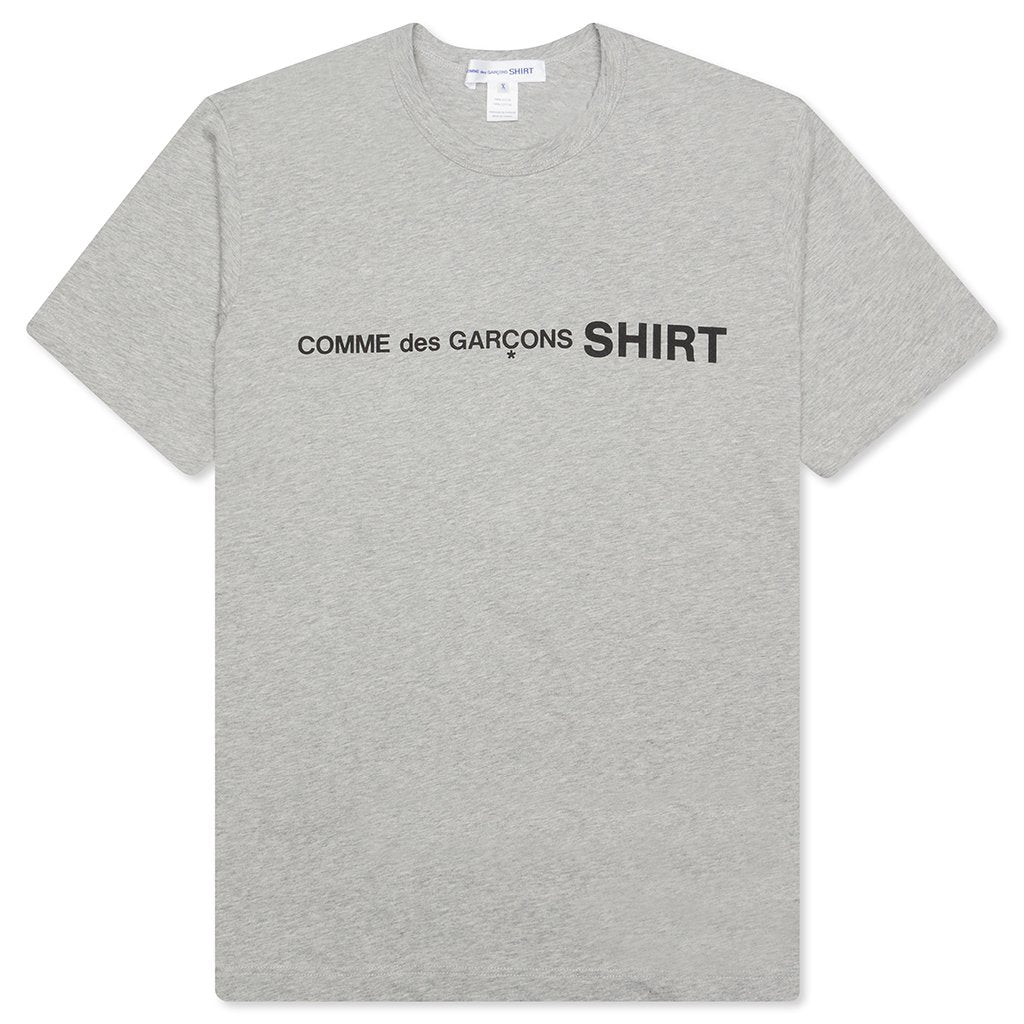 Comme Des Garcons SHIRT Front Logo S/S Tee - Grey