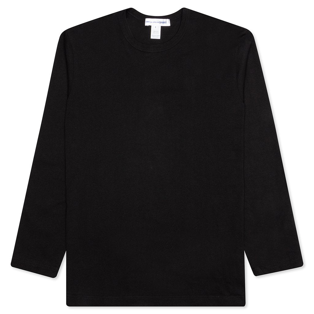Comme Des Garcons SHIRT Rear Logo L/S Tee - Black