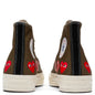 Converse x Comme Des Garcons PLAY All Star Chuck '70 Hi "Multi Heart" - Khaki
