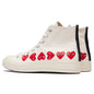 Converse x Comme Des Garcons PLAY All Star Chuck '70 Hi "Multi Heart" - Off-White