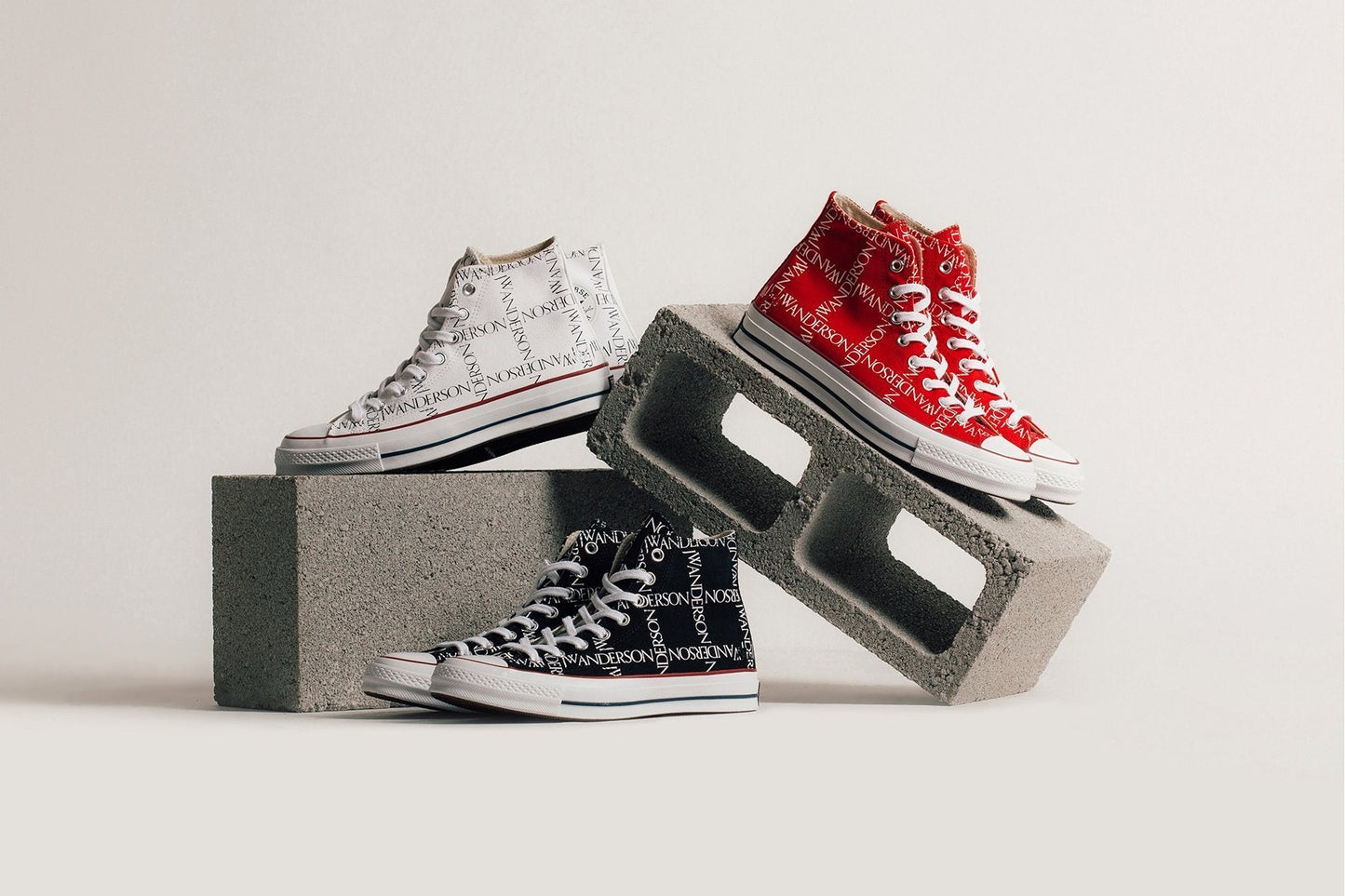 Converse x JW Anderson All Star Chuck 70 Grid Hi - Flame Scarlet/White