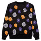 Botanical Knitted Sweater - Black