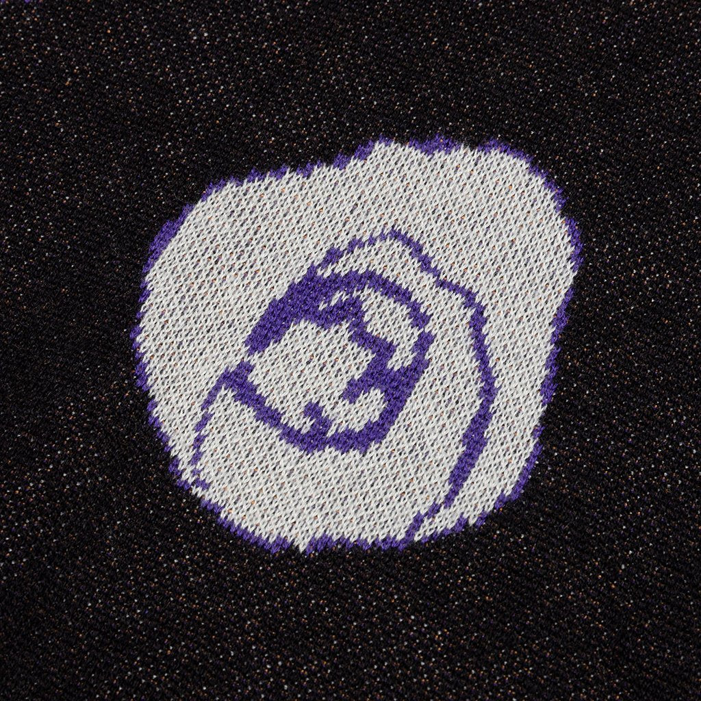 Botanical Knitted Sweater - Black