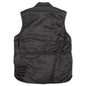 Washed Satin Utility Vest - Black