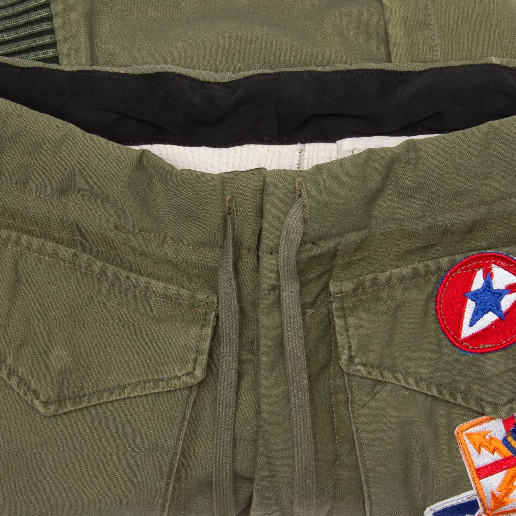 Zip Lounge Pant - Army/Patchwork