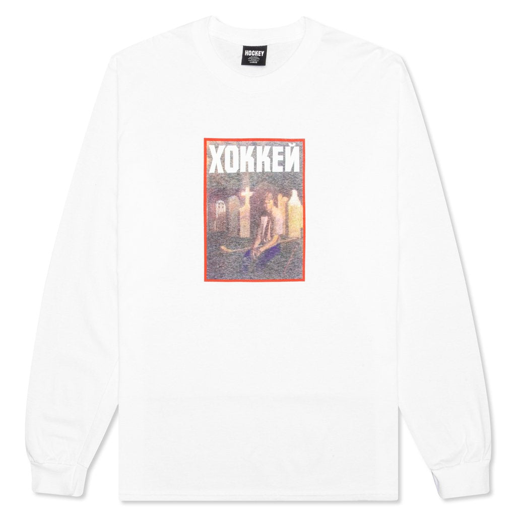 Nik Stain L/S Tee - White