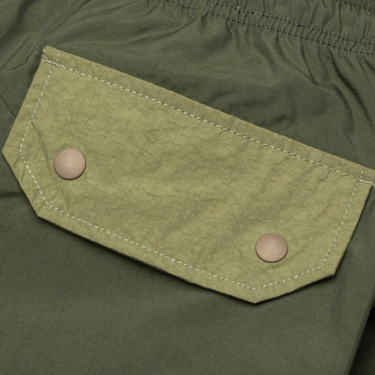 Paneled Nylon Cargo Pants - Olive