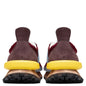 Nylon Running Sneaker - Burgundy/Light Blue