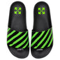 Spray Stripes Slider - Black/Green