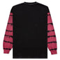 Outline L/S T-Shirt - Black/Maroon