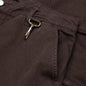 Herringbone Cotton Cargo Pants - Brown