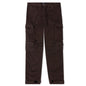 Herringbone Cotton Cargo Pants - Brown