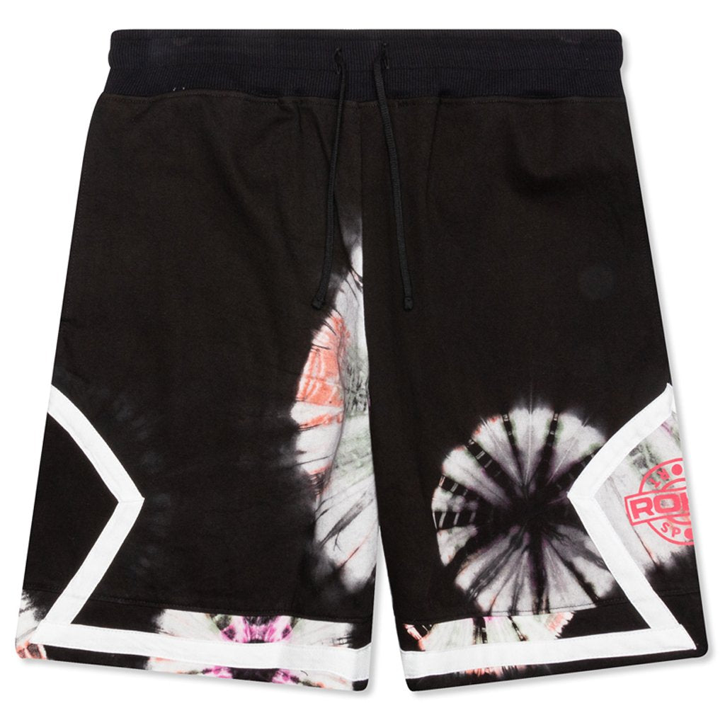 Floral Tie Dye Short - Black