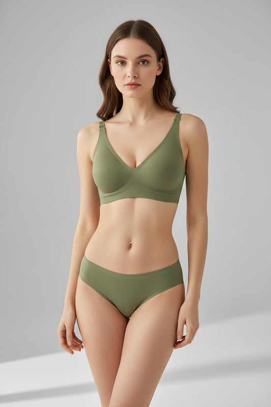 Seamless wireless push up bra for women padded comfort
