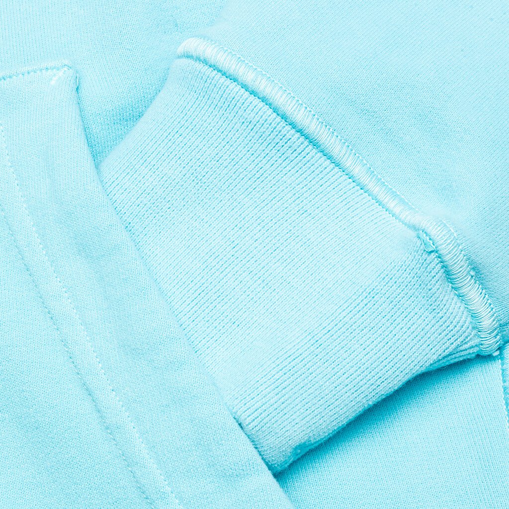 Cotton Hooded Sweatshirt - Aqua