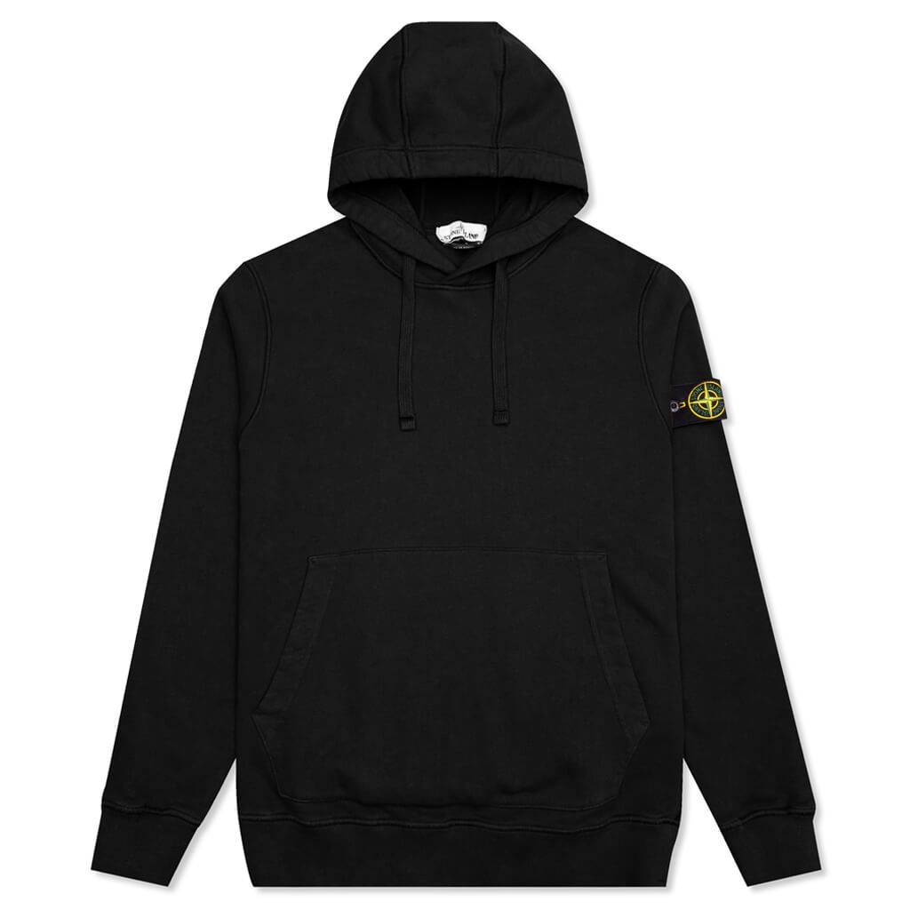 Cotton Hooded Sweatshirt - Black