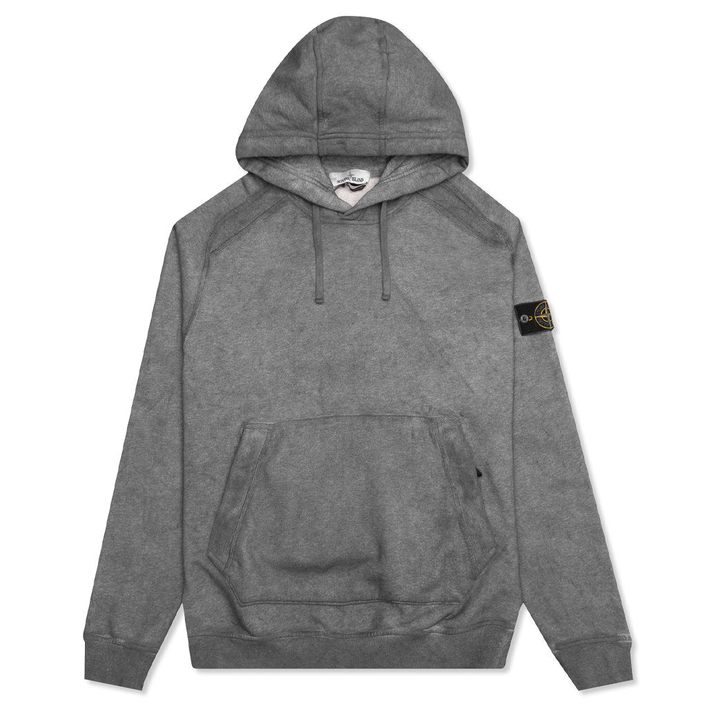 Dust Color Treatment Hoodie - Black Melange
