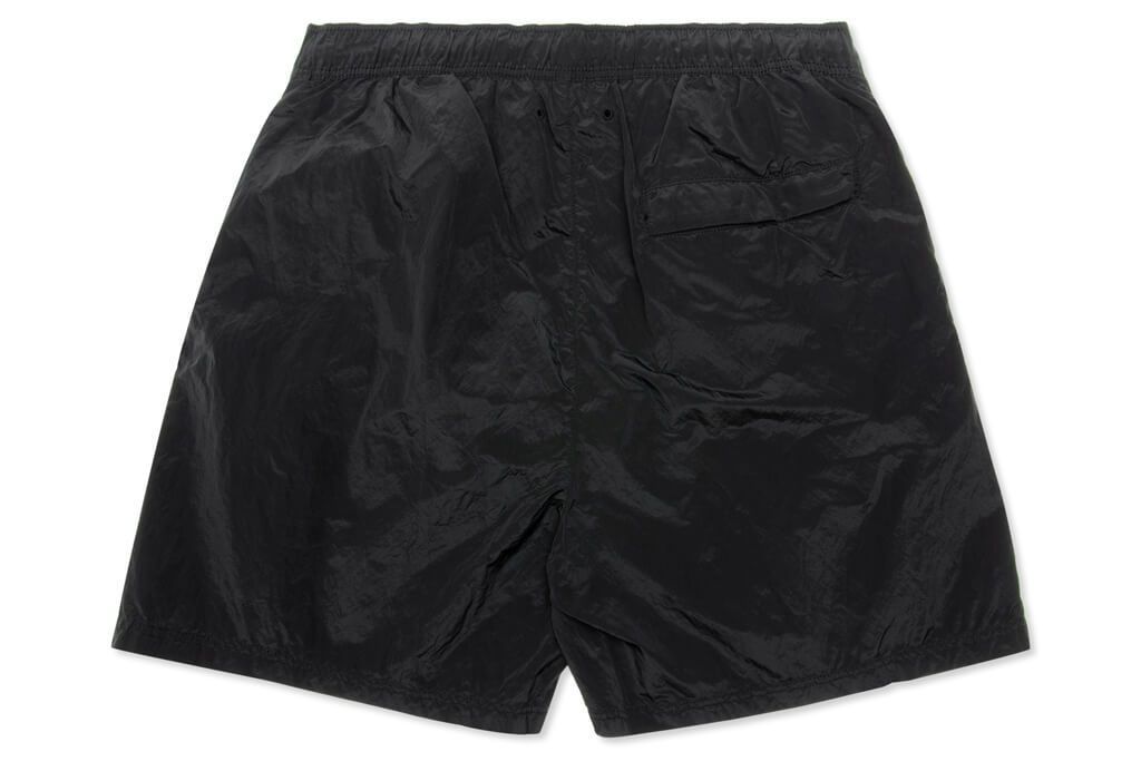 Nylon Metal Swimming Shorts - Black