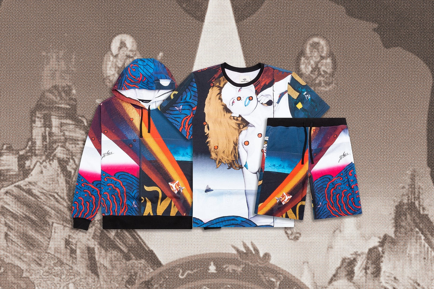 UGG x Yokoo Tadanori Hoodie - Blue Multi