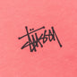 Basic Stussy Pigment Dyed L/S Tee - Coral
