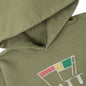 Stencil Pullover Hoodie 'Battery' - Olive